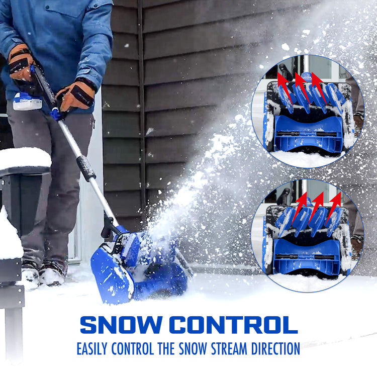 Cordless 12” Snow Shovel – 2 Batteries Included