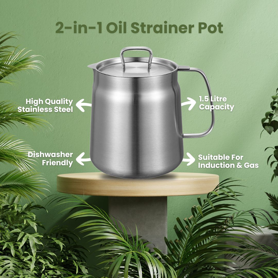 2-in-1 Oil Strainer Pot