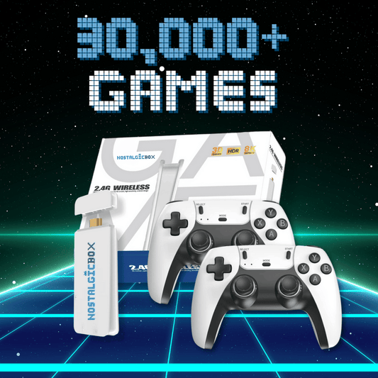 Netanny™ - 30,000+ Retro-Game-Console + 2 Wireless Controllers