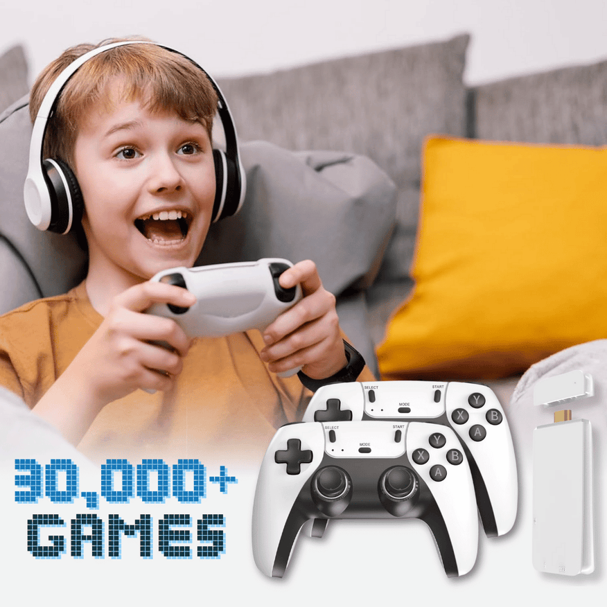 Netanny™ - 30,000+ Retro-Game-Console + 2 Wireless Controllers