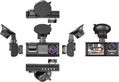 3-channel 1080P car driving recorder (three cameras)